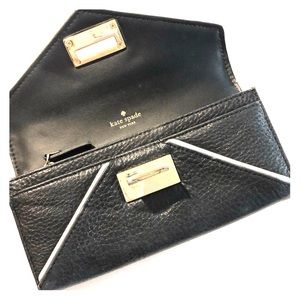 Authentic Kate Spade Black Leather Envelop…